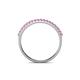 4 - Iskra 0.28 ctw Pink Sapphire Round (1.50 mm) 18 Stone Wedding Band 