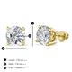 2 - Alina 2.70 ctw Round Moissanite (7.50 mm) Four Prongs Solitaire Stud Earrings 