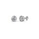 1 - Carys 0.18 ctw Round Moissanite (3.00 mm) Bezel Set Solitaire Stud Earrings 
