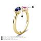 5 - Afra 1.90 ctw Blue Sapphire Pear Shape (7x5 mm) & Pink Sapphire Oval Shape (7x5 mm) Toi Et Moi Engagement Ring 