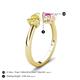 5 - Afra 1.90 ctw Yellow Sapphire Pear Shape (7x5 mm) & Pink Sapphire Oval Shape (7x5 mm) Toi Et Moi Engagement Ring 