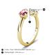 5 - Afra 1.50 ctw Pink Tourmaline Pear Shape (7x5 mm) & GIA Certified Natural Diamond Oval Shape (7x5 mm) Toi Et Moi Engagement Ring 