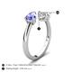 5 - Afra 1.55 ctw Tanzanite Pear Shape (7x5 mm) & GIA Certified Natural Diamond Oval Shape (7x5 mm) Toi Et Moi Engagement Ring 