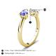 5 - Afra 1.55 ctw Tanzanite Pear Shape (7x5 mm) & GIA Certified Natural Diamond Oval Shape (7x5 mm) Toi Et Moi Engagement Ring 
