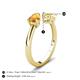 5 - Afra 1.65 ctw Citrine Pear Shape (7x5 mm) & Yellow Sapphire Oval Shape (7x5 mm) Toi Et Moi Engagement Ring 