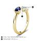 5 - Afra 1.62 ctw Blue Sapphire Pear Shape (7x5 mm) & Aquamarine Oval Shape (7x5 mm) Toi Et Moi Engagement Ring 