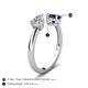 5 - Afra 1.70 ctw GIA Certified Natural Diamond  Pear Shape (7x5 mm) & Blue Sapphire Oval Shape (7x5 mm) Toi Et Moi Engagement Ring 