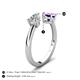 5 - Afra 1.52 ctw GIA Certified Natural Diamond  Pear Shape (7x5 mm) & Amethyst Oval Shape (7x5 mm) Toi Et Moi Engagement Ring 