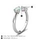 5 - Afra 1.15 ctw Opal Pear Shape (7x5 mm) & IGI Certified Lab Grown Diamond Oval Shape (7x5 mm) Toi Et Moi Engagement Ring 