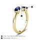 5 - Afra 1.80 ctw Blue Sapphire Pear Shape (7x5 mm) & Blue Sapphire Oval Shape (7x5 mm) Toi Et Moi Engagement Ring 