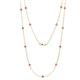 1 - Lien (13 Stn/3mm) Pink Sapphire on Cable Necklace 