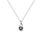1 - Tessie 0.17 ct Black Diamond (3.50 mm) Women Teardrop Solitaire Pendant Necklace 