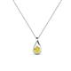 1 - Tessie 0.16 ct Yellow Diamond (3.50 mm) Women Teardrop Solitaire Pendant Necklace 