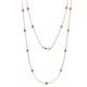 1 - Lien (13 Stn/3mm) Pink Tourmaline on Cable Necklace 