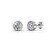 1 - Carys 0.90 ctw Round Moissanite (5.00 mm) Bezel Set Solitaire Stud Earrings 