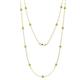 1 - Lien (13 Stn/3mm) Peridot on Cable Necklace 