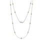 1 - Lien (13 Stn/3mm) Yellow Sapphire on Cable Necklace 