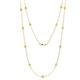 1 - Lien (13 Stn/3mm) Yellow Sapphire on Cable Necklace 