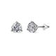 1 - Pema 0.44 ctw (4.00 mm) Round Moissanite Three Prong Martini Solitaire Stud Earrings 