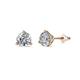 1 - Pema 0.44 ctw (4.00 mm) Round Moissanite Three Prong Martini Solitaire Stud Earrings 