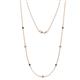 1 - Salina (7 Stn/2.6mm) Blue and White Diamond on Cable Necklace 