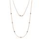 1 - Salina (7 Stn/2.6mm) Iolite and Diamond on Cable Necklace 