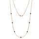 1 - Salina (7 Stn/3mm) Blue Sapphire on Cable Necklace 