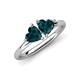 4 - Francesca 2.00 ctw Heart Shape (6.00 mm) London Blue Topaz Toi Et Moi Engagement Ring 