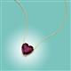 2 - Zaria 1.10 ct Rhodolite Garnet Heart Shape (6.00 mm) Solitaire Pendant Necklace 