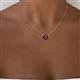 3 - Zaria 1.10 ct Rhodolite Garnet Heart Shape (6.00 mm) Solitaire Pendant Necklace 