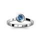 3 - Natare 0.50 ct Blue Topaz Round (5.00 mm) Solitaire Engagement Ring  