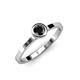 4 - Natare 0.50 ct Black Diamond Round (5.00 mm) Solitaire Engagement Ring  