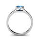5 - Natare 0.50 ct Blue Topaz Round (5.00 mm) Solitaire Engagement Ring  