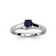 3 - Nixie 0.70 ct Blue Sapphire Round (5.00 mm) Solitaire Engagement Ring  