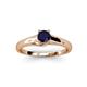 3 - Nixie 0.70 ct Blue Sapphire Round (5.00 mm) Solitaire Engagement Ring  