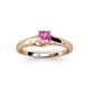 3 - Nixie 0.53 ct Pink Sapphire Round (5.00 mm) Solitaire Engagement Ring  