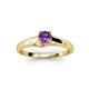 3 - Nixie 0.40 ct Amethyst Round (5.00 mm) Solitaire Engagement Ring  