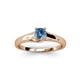 3 - Nixie 0.50 ct Blue Topaz Round (5.00 mm) Solitaire Engagement Ring  