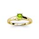 3 - Nixie 0.50 ct Peridot Round (5.00 mm) Solitaire Engagement Ring  