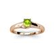 3 - Nixie 0.50 ct Peridot Round (5.00 mm) Solitaire Engagement Ring  