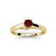 3 - Nixie 0.63 ct Red Garnet Round (5.00 mm) Solitaire Engagement Ring  