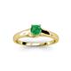 3 - Nixie 0.40 ct Emerald Round (5.00 mm) Solitaire Engagement Ring  