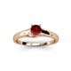 3 - Nixie 0.55 ct Ruby Round (5.00 mm) Solitaire Engagement Ring  