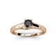 3 - Nixie 0.50 ct Black Diamond Round (5.00 mm) Solitaire Engagement Ring  