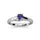 3 - Nixie 0.40 ct Iolite Round (5.00 mm) Solitaire Engagement Ring  