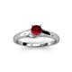 3 - Nixie 0.55 ct Ruby Round (5.00 mm) Solitaire Engagement Ring  