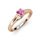 4 - Nixie 0.53 ct Pink Sapphire Round (5.00 mm) Solitaire Engagement Ring  