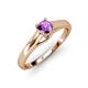 4 - Nixie 0.40 ct Amethyst Round (5.00 mm) Solitaire Engagement Ring  