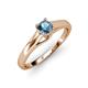 4 - Nixie 0.50 ct Blue Topaz Round (5.00 mm) Solitaire Engagement Ring  