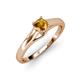 4 - Nixie 0.40 ct Citrine Round (5.00 mm) Solitaire Engagement Ring  